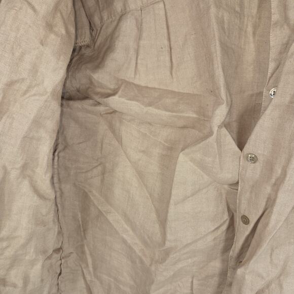 Vintage Jordan Shirt Mens Size XL Linen Beige Summer Button Up Short Sleeve NWT - Picture 11 of 14